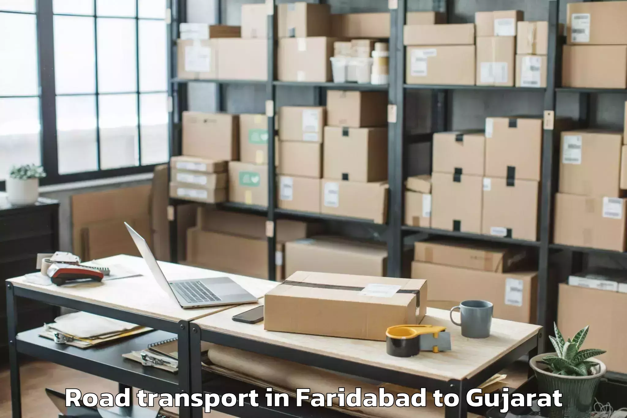 Quality Faridabad to Songadh Road Transport